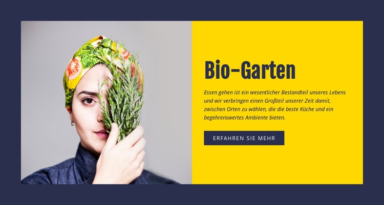 Bio-Gartenbau Eine Seitenvorlage