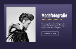 Berühmte Modefotografie – Webseiten-Mockup-Vorlage