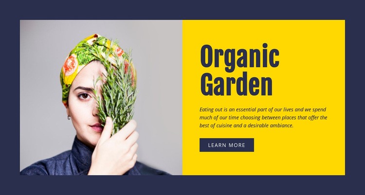 Organic gardening Elementor Template Alternative