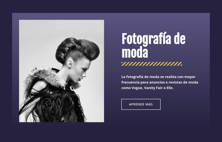 Fotografía de moda famosa Plantilla HTML