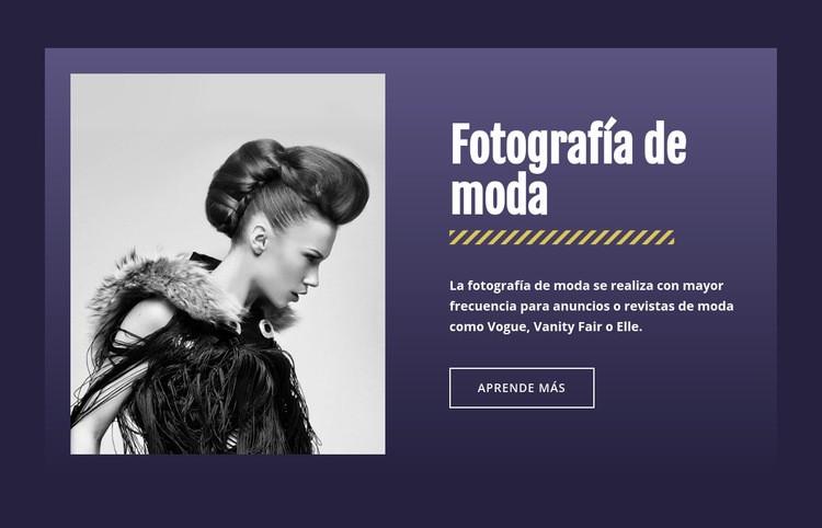 Fotografía de moda famosa Plantilla HTML5