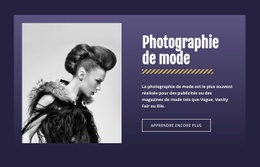 Modèle De Page De Destination Pour Photographie De Mode Célèbre