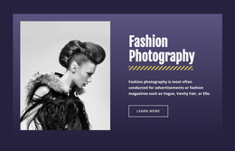 Famous Fashion Photography - Custom Homepage Design