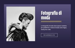 Famosa Fotografia Di Moda: Modello Di Modello Di Pagina Web