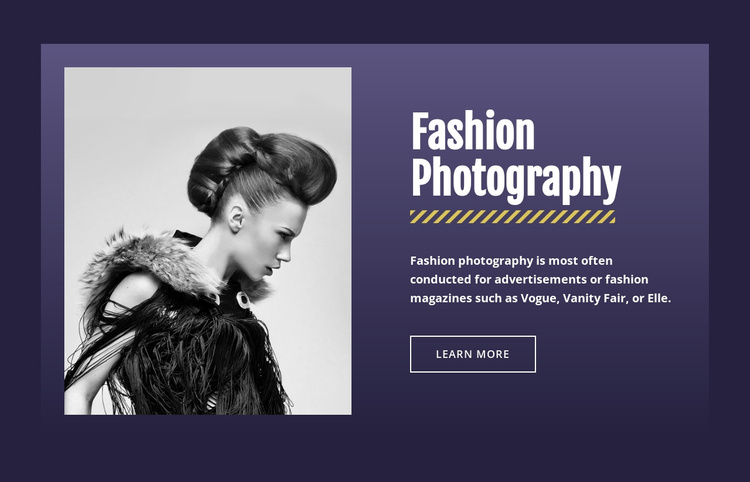 Famous fashion photography Joomla Template