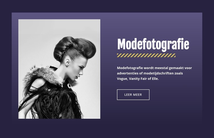 Beroemde modefotografie CSS-sjabloon