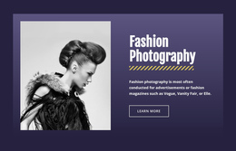 Landing Page Template For Famous Fashion Photography