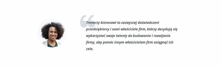 Referencje z osobowością Makieta strony internetowej