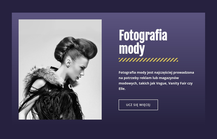 Słynna fotografia mody Szablon HTML