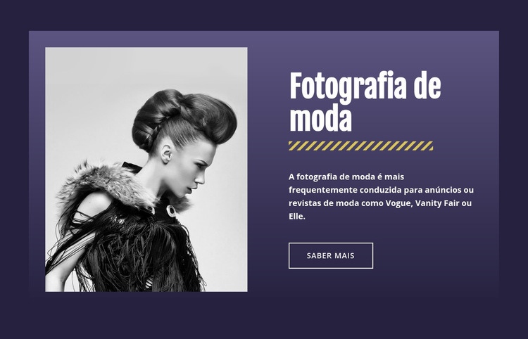 Fotografia de moda famosa Modelo HTML5