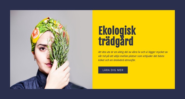 Ekologiskt trädgårdsarbete CSS -mall