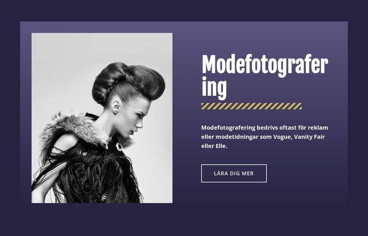 Känd modefotografering CSS -mall