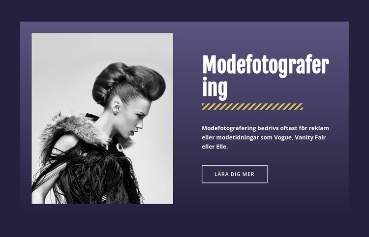 Känd modefotografering Hemsidedesign