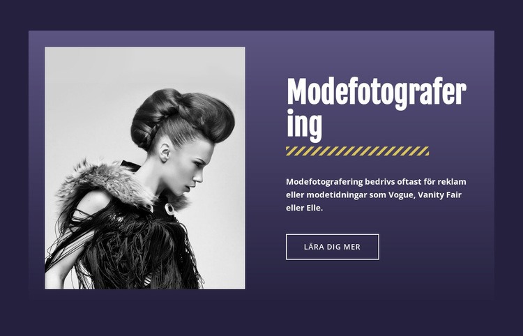 Känd modefotografering HTML-mall