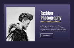 Famous Fashion Photography - Web Page Mockup Template