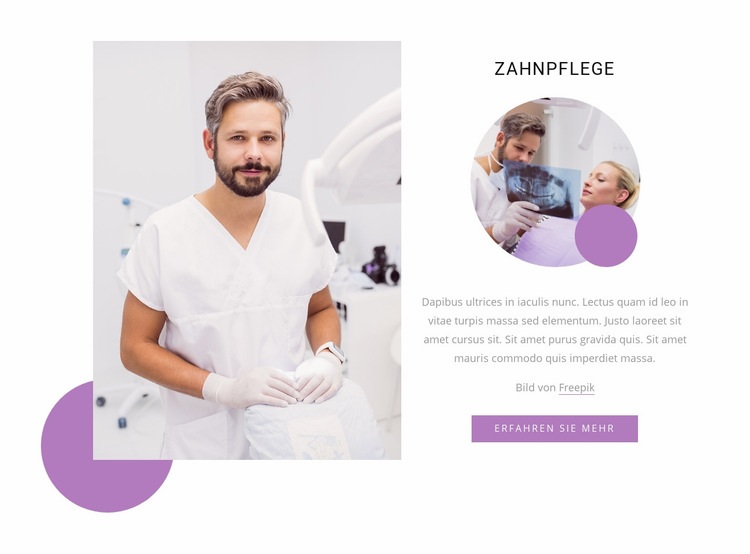 Luxus Zahnpflege Website design