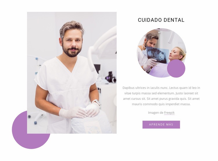 Cuidado dental de lujo Creador de sitios web HTML