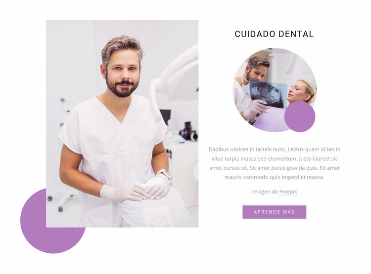 Cuidado dental de lujo Maqueta de sitio web