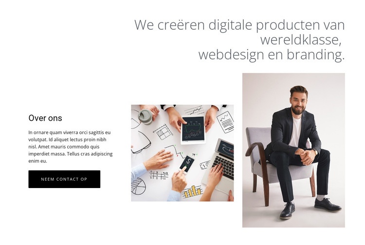 Digitale producten en webdesign Bestemmingspagina