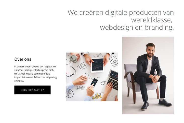 Digitale producten en webdesign HTML-sjabloon