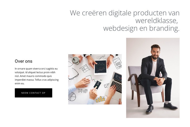 Digitale producten en webdesign Sjabloon voor één pagina