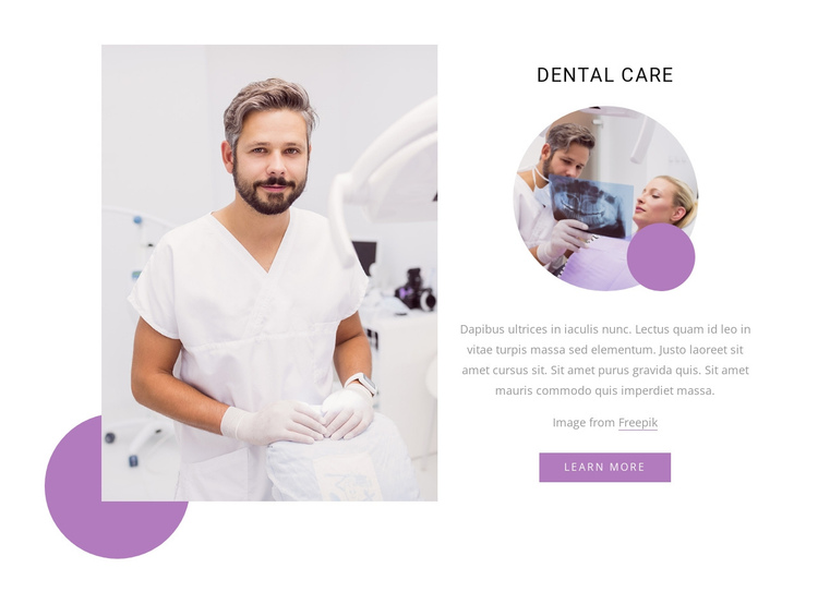 Luxury dental care One Page Template
