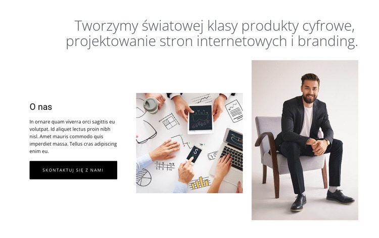 Produkty cyfrowe i projektowanie stron internetowych Kreator witryn internetowych HTML