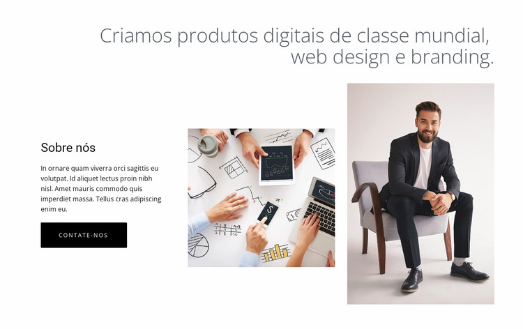 Produtos digitais e web design Template Joomla