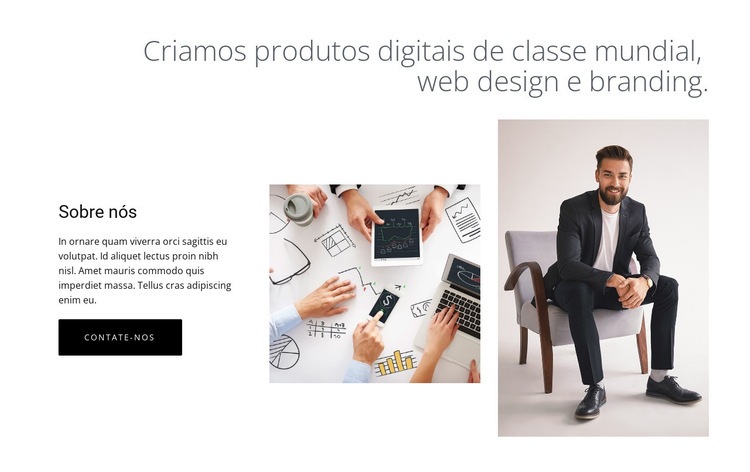 Produtos digitais e web design Modelo