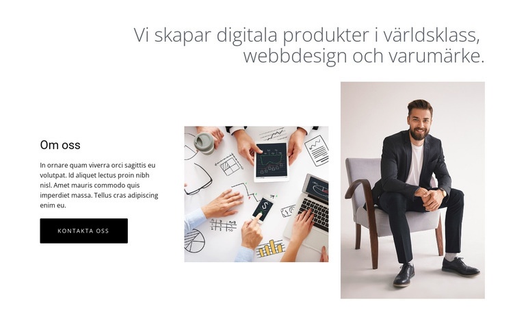 Digitala produkter och webbdesign CSS -mall