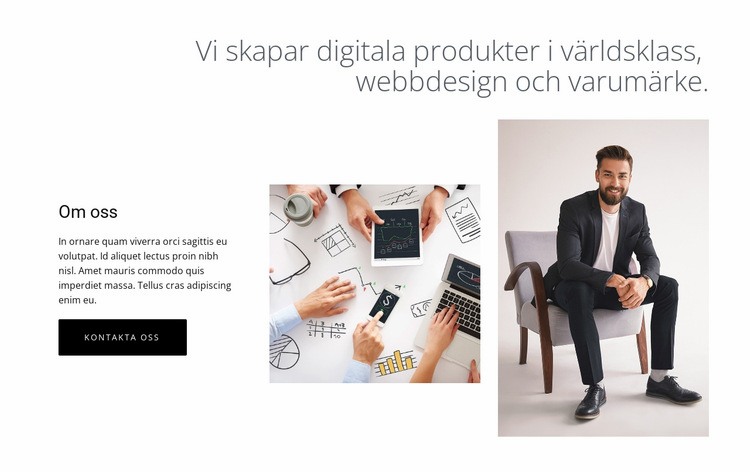 Digitala produkter och webbdesign HTML-mall