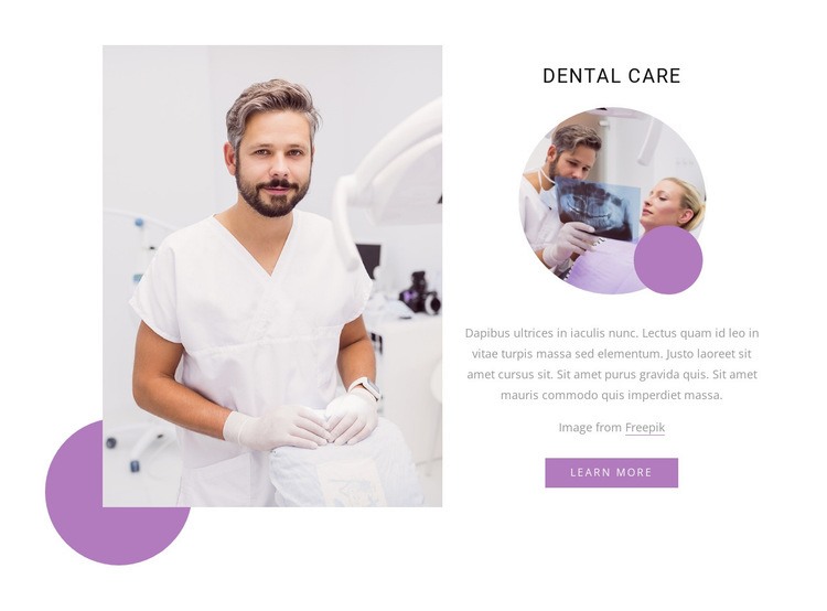 Luxury dental care Web Page Design