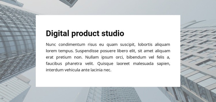 Digitální produktové studio Html Website Builder