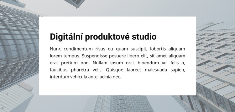 Digitální produktové studio Šablona HTML