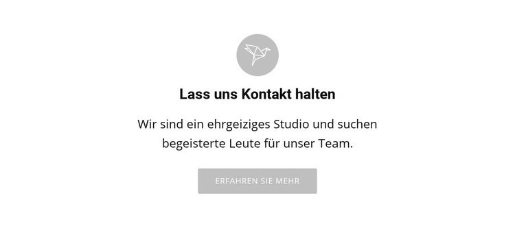 Bleiben wir in Kontakt Website Builder-Vorlagen