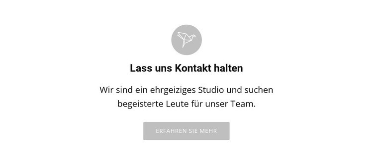 Bleiben wir in Kontakt Website design