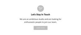 Lets Stay Touch - Responsive HTML5