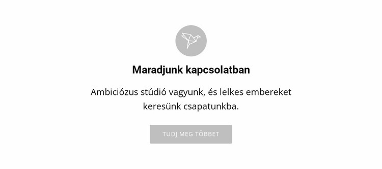 Maradjunk érintésben Weboldal tervezés