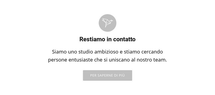 Restiamo in contatto Costruttore di siti web HTML