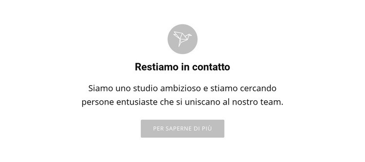 Restiamo in contatto Modelli di Website Builder