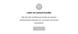 Website-Indeling Voor Laten We Contact Houden