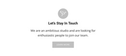 Lets Stay Touch - Professionally Designed