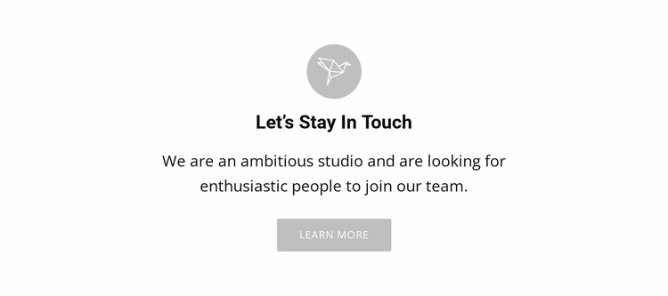 Lets stay touch Website Design