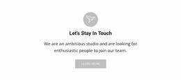 Lets Stay Touch - Website Mockup Template