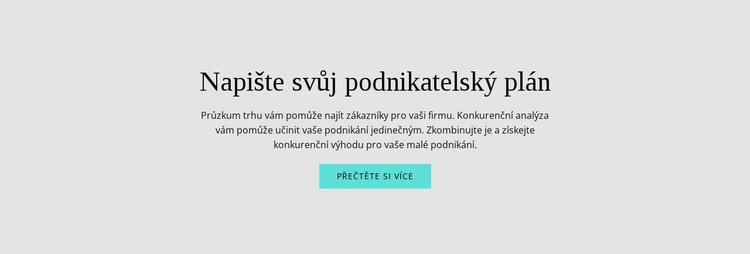 Text o podnikatelském plánu Šablona CSS