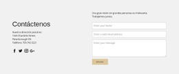 Información De Contacto Y Formulario De Contacto - Plantillas De Diseño De Sitios Web
