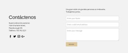 Información De Contacto Y Formulario De Contacto Plantilla Html Básica Con CSS