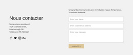 Coordonnées Et Formulaire De Contact