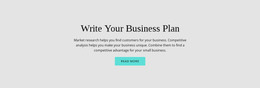 HTML Design For Text About Business Plan