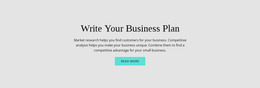 Text About Business Plan - Builder HTML